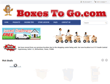 Tablet Screenshot of boxestogo.com